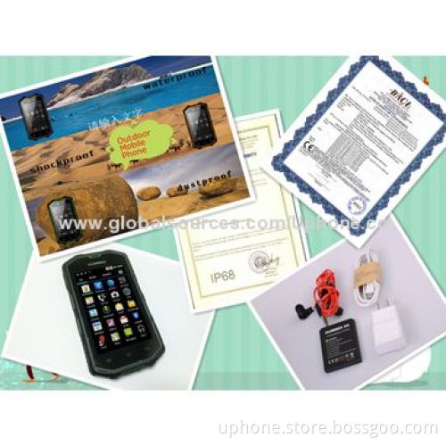 Dual-SIM 4.0-inch Smartphone, IP68 Waterproof, 2,400mAh Li-ion Battery
